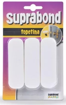 TOPETINA RECTANGULAR BLANCA X 3 UNID AFIX