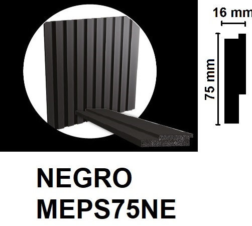 MULTILINEA 75 - 75X16X2800 MM - NEGRO