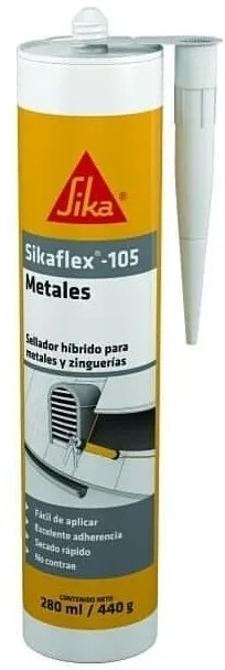 SELLADOR SIKAFLEX 105 METALES X 280 ML GRIS