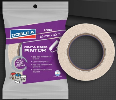 CINTA PAPEL PARA PINTOR "AA" 24MM X 40MTS C980
