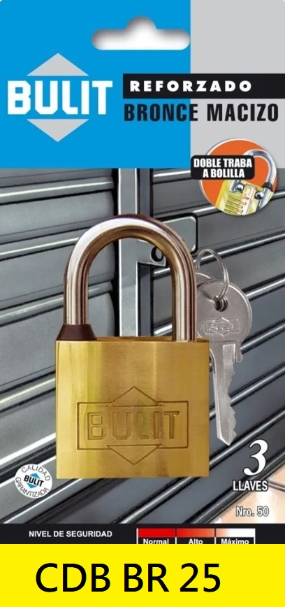 CANDADO BULIT BRONCE REFORZADO NRO. 25