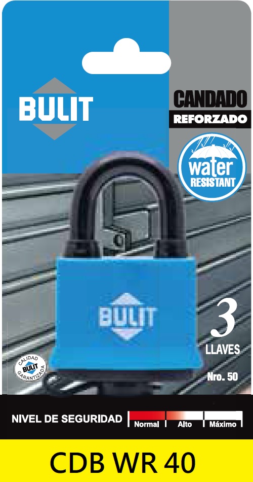 CANDADO BULIT REFORZADO WATER RESISTANT 40 MM