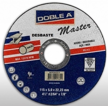 DISCO DESBASTE CENTRO DEP. 7"(180X6,4MM) T27 "AA"