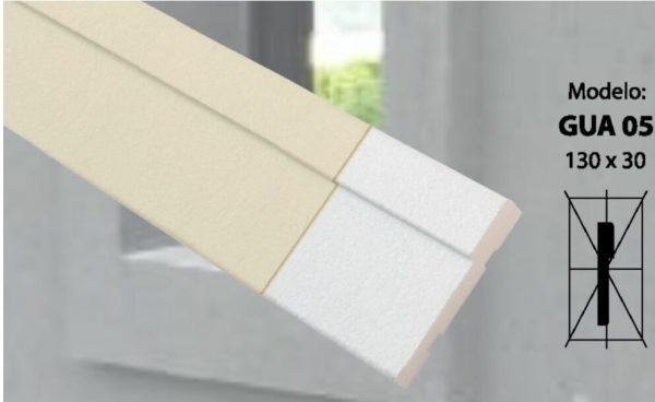GUARDA EXTERIO MODELO 05 EPS DENSIDAD 15 - 130X30X2000 SIN REVESTIMIENTO