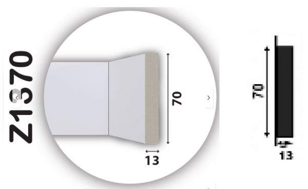ZOCALO CONTRAMARCO EPS 70X13X2400 MM - Z1370