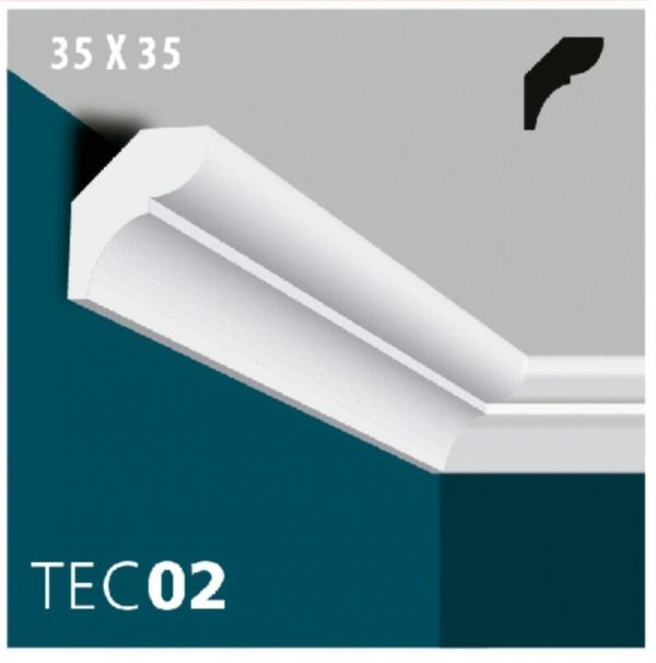 MOLDURA INTERIOR EPS DECORAT -  35X035X2000MM - TEC02
