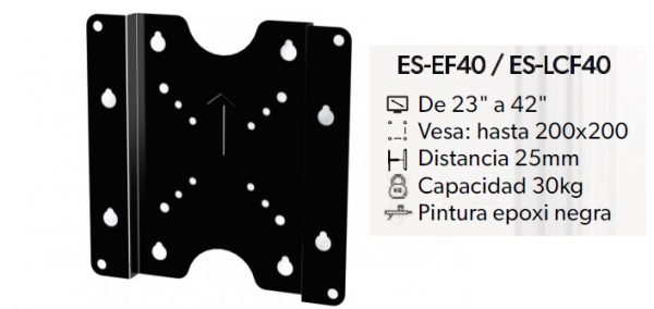 SOPORTE TV FIJO 23 A 42" -30KG-