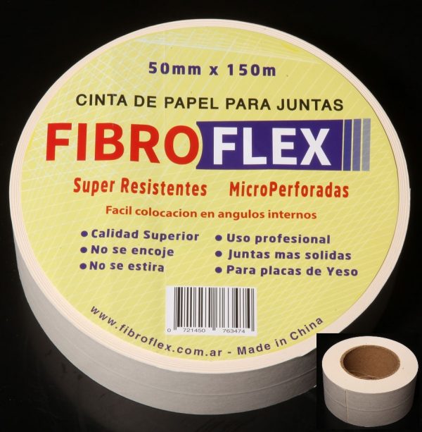 CINTA PAPEL MICROPERFORADA  50 MM X 150 MTS FIBROFLEX