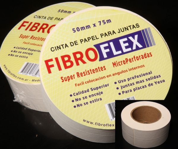 CINTA PAPEL MICROPERFORADA  50 MM X  75 MTS FIBROFLEX